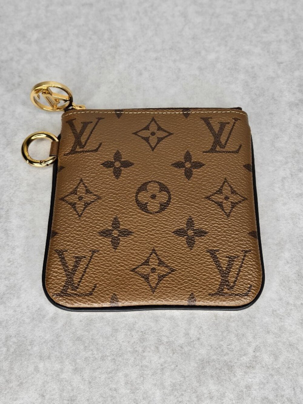 Louis Vuitton Multi Pouchette Square Giant Reverse Monogram Wallet Coin Pouch